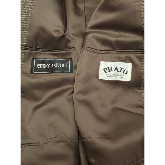 Enrico Gelini VINTAGE Mens Size 42R Brown Chambray Blazer. - Picture 7 of 12